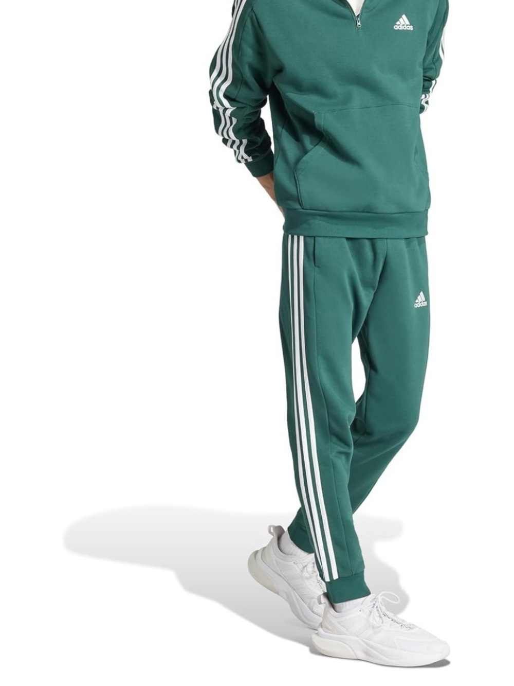 adidas Green Pants with White Stripes